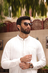 SUMMER'22 MEN CASUAL STYLING KAMEEZ SHALWAR OFF WHITE