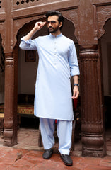 FESTIVE'22 MEN KAMEEZ SHALWAR SEMI FORMAL SKY BLUE