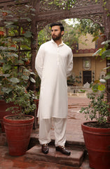 EID FESTIVE'22 MEN KAMEEZ SHALWAR FORMAL OFF WHITE