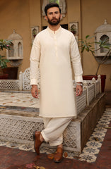 FESTIVE'22 MEN KAMEEZ SHALWAR SEMI FORMAL CREAM