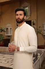 FESTIVE'22 MEN KAMEEZ SHALWAR SEMI FORMAL CREAM