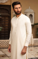 FESTIVE'22 MEN KAMEEZ SHALWAR SEMI FORMAL CREAM