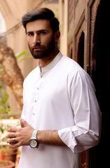 FESTIVE'22 MEN KAMEEZ SHALWAR FORMAL WHITE