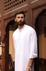 FESTIVE'22 MEN KAMEEZ SHALWAR FORMAL WHITE
