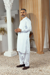 MEN KAMEEZ SHALWAR PLAIN WHITE