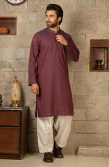 MEN KURTA PLAIN MAROON (6675459702958)