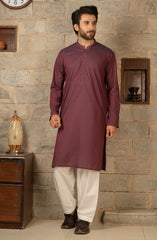 MEN KURTA PLAIN MAROON (6675459702958)