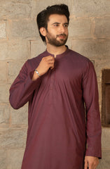 MEN KURTA PLAIN MAROON (6675459702958)