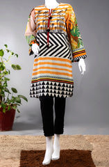 FLORAL BELL LAWN PRINTED 1PC STITCH KURTI (6655378751662)