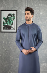 PRE WINTER'22 MEN KAMEEZ SHALWAR PLAIN DARK GREY
