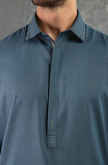 PRE WINTER'22 MEN KAMEEZ SHALWAR CASUAL TEAL