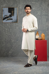 PRE WINTER'22 MEN KAMEEZ SHALWAR SEMI FORMAL OFF WHITE