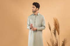 PRE WINTER'22 MEN KURTA PAJAMA CASUAL OLIVE GREEN