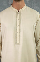 PRE WINTER'22 MEN KAMEEZ SHALWAR SEMI FORMAL LIGHT BEIGE