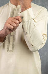 PRE WINTER'22 MEN KAMEEZ SHALWAR SEMI FORMAL LIGHT BEIGE