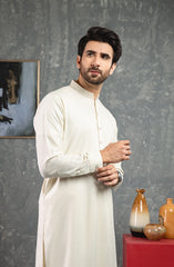 PRE WINTER'22 MEN KAMEEZ SHALWAR SEMI FORMAL OFF WHITE