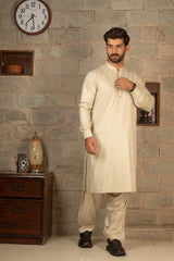 MEN KAMEEZ SHALWAR PLAIN OLIVE