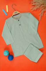SUMMER'23 INFANT PLAIN KAMEEZ SHALWAR SEE GREEN