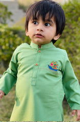 SUMMER'22 INFANT CASUAL	STYLING KURTA GREEN