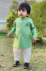 SUMMER'22 INFANT CASUAL	STYLING KURTA GREEN