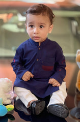 INFANT SEMI FORMAL KAMEEZ SHALWAR NAVY BLUE
