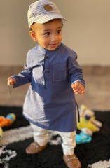 INFANT SEMI FORMAL KAMEEZ SHALWAR BLUE