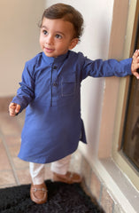 INFANT SEMI FORMAL KAMEEZ SHALWAR BLUE