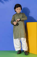 SUMMER'23 BOYS PLAIN KURTA GREEN