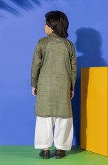 SUMMER'23 BOYS PLAIN KURTA GREEN