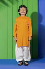 SUMMER'23 BOYS PLAIN KURTA ORANGE