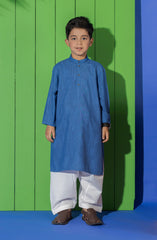 SUMMER'23 BOYS PLAIN KURTA BLUE