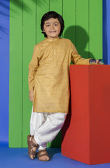 SUMMER'23 BOYS PRINTED KURTA YELLOW
