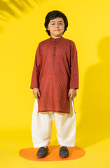SUMMER'23 BOYS PRINTED KURTA RED