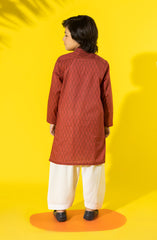 SUMMER'23 BOYS PRINTED KURTA RED