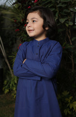 SUMMER'22 BOYS PLAIN KURTA DARK BLUE