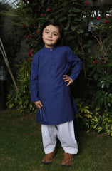 SUMMER'22 BOYS PLAIN KURTA DARK BLUE