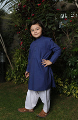 SUMMER'22 BOYS PLAIN KURTA DARK BLUE