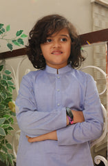SUMMER'22 BOYS PLAIN KURTA SKY BLUE