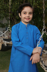 SUMMER'22 BOYS PLAIN KURTA BLUE
