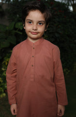 SUMMER'22 BOYS PLAIN KURTA BROWN
