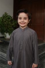 SUMMER'22 BOYS PLAIN KURTA CHARCOAL
