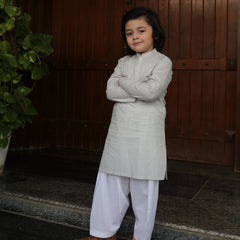 SUMMER'22 BOYS SEMI FORMAL STYLING KURTA OFF WHITE