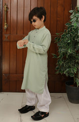 SUMMER'22 BOYS SEMI FORMAL STYLING KURTA SEA GREEN
