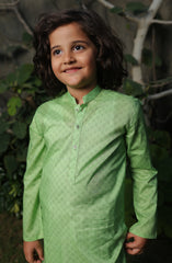 SUMMER'22 BOYS PRINTED KURTA GREEN