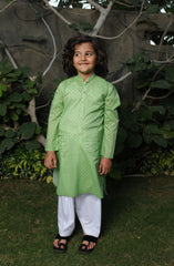 SUMMER'22 BOYS PRINTED KURTA GREEN