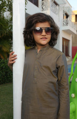 SUMMER'22 BOYS SEMI FORMAL STYLING KURTA OLIVE
