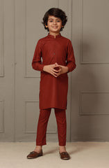 SUMMER'23 BOYS CASUAL KURTA PAJAMA MAROON