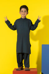 SUMMER'23 BOYS BASIC KAMEEZ SHALWAR TEAL
