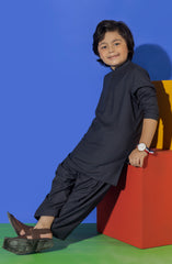 SUMMER'23 BOYS BASIC KAMEEZ SHALWAR CHARCOAL