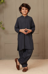 SUMMER'23 BOYS SEMI FORMAL KAMEEZ SHALWAR CHARCOAL